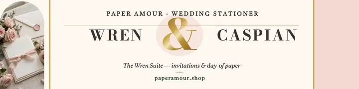 Paper Amour ampersand wedding banner template