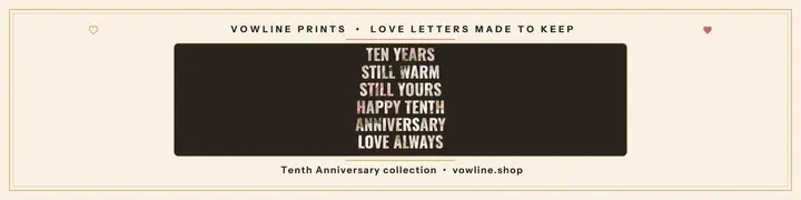 Vowline anniversary letter banner template