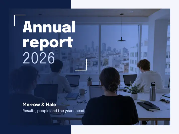 Annual report 2026 slide template