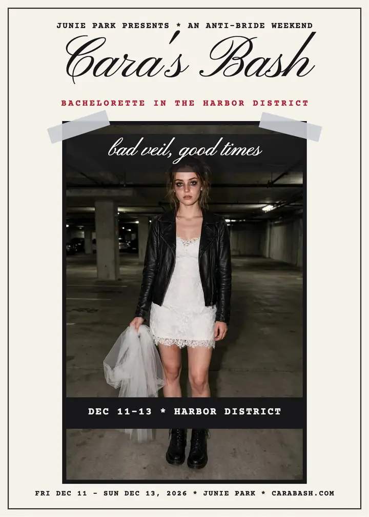 Cara's anti-bride bachelorette invitation template