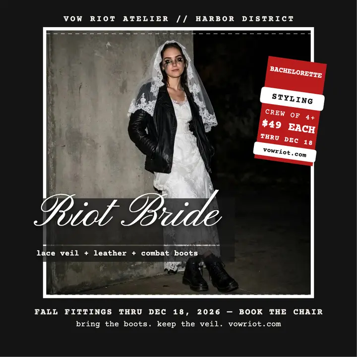 Riot Bride leather veil bridal post template