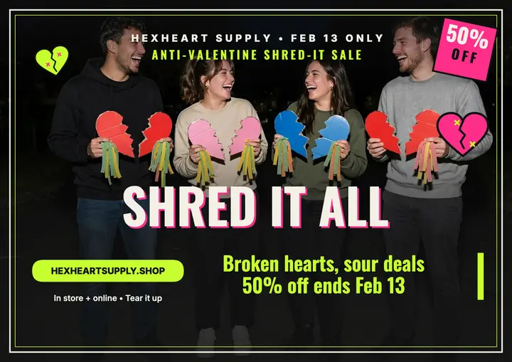 Hexheart shred-it-all sale certificate template