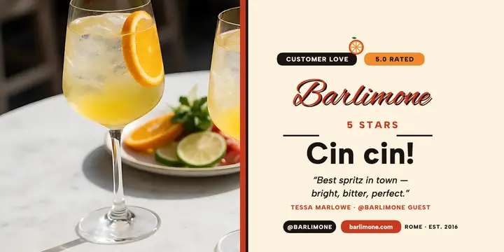 Barlimone spritz customer love post template
