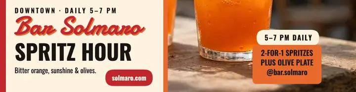 Bar Solmaro spritz hour billboard template