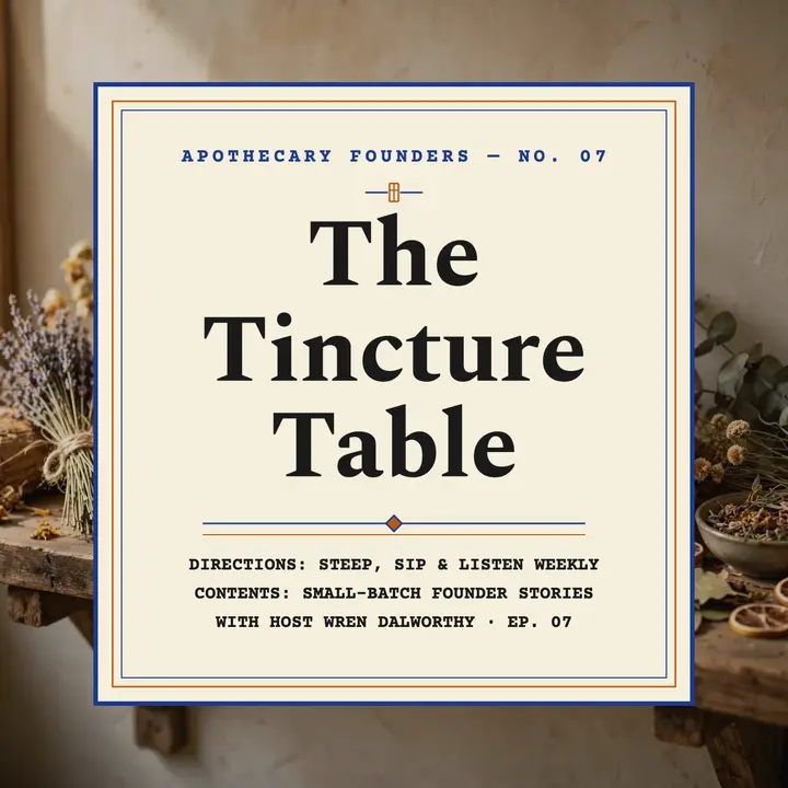 The Tincture Table apothecary podcast cover: business podcast cover template
