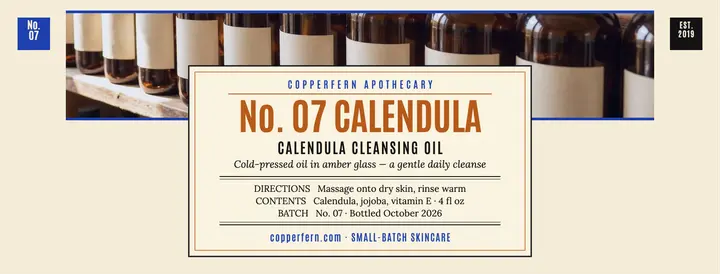 Copperfern No. 07 apothecary cover template