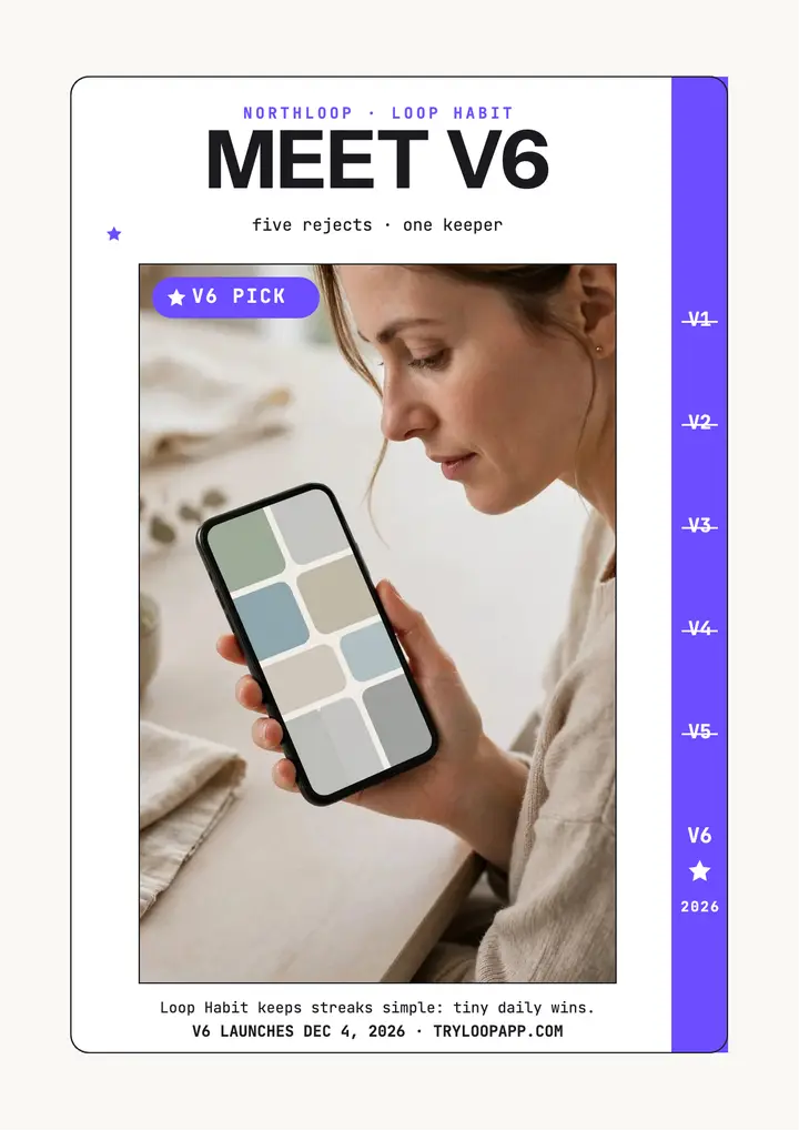 Loop Habit v6 app launch flyer template