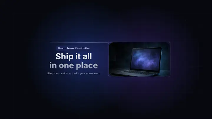 Tessel Cloud launch YouTube banner template