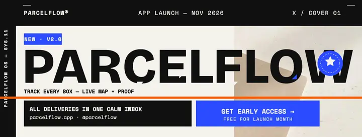 Parcelflow app launch cover template
