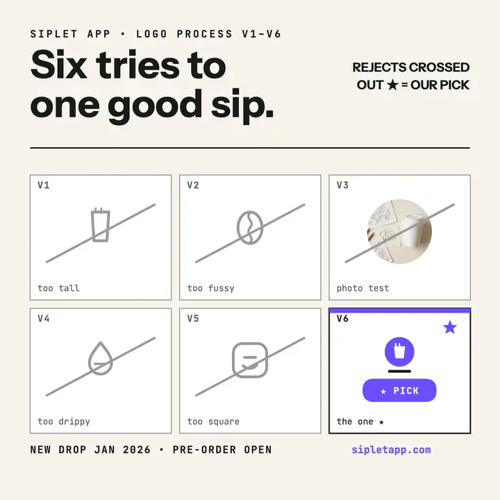 Siplet logo versions launch post template