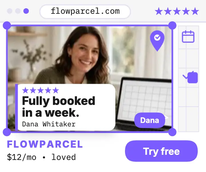 Flowparcel customer spotlight review ad template