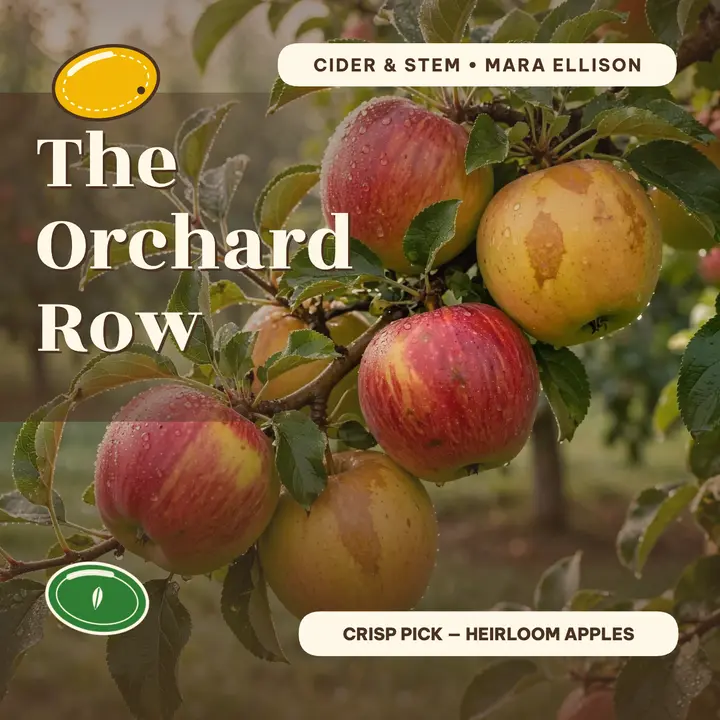 The Orchard Row crisp pick cover: orchard podcast cover template