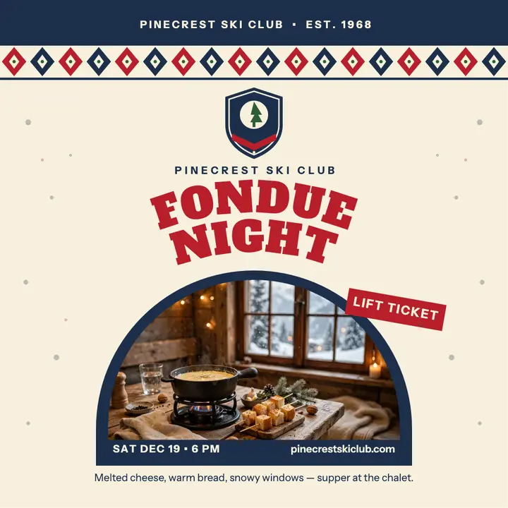 Pinecrest fondue night square post template