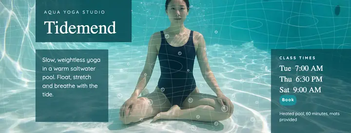 Tidemend aqua yoga studio cover, underwater caustics template