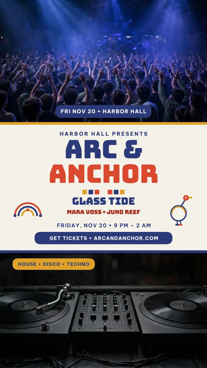 Arc and Anchor DJ night story template