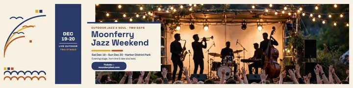 Moonferry Jazz Weekend banner template