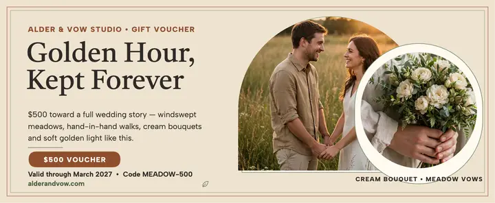 Alder and Vow wedding gift voucher template
