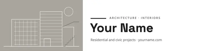 Architect portfolio LinkedIn banner template