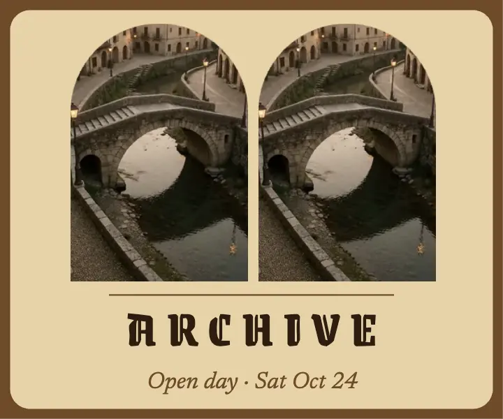 Umbrelline photo archive open day stereoview ad template