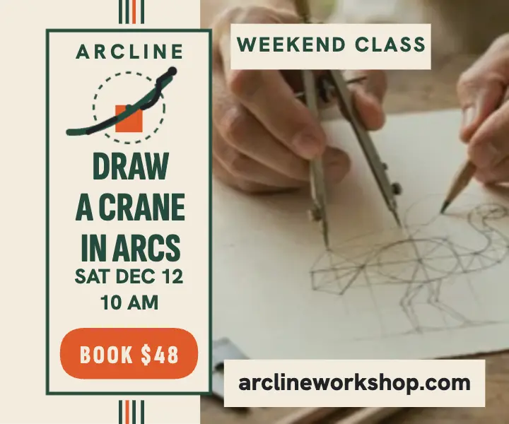 Arcline crane drawing class ad template