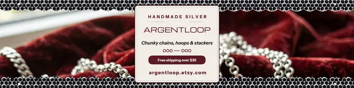Argentloop silver jewelry banner template