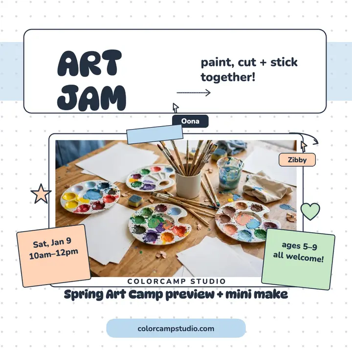 Colorcamp art jam open house post template