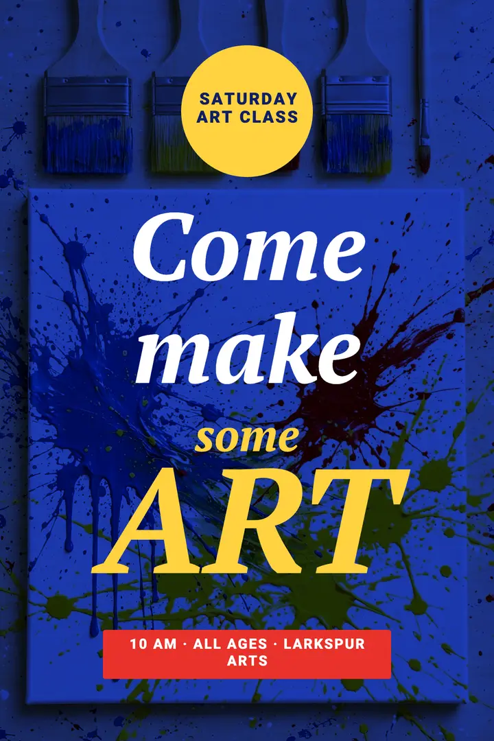 Come make some art class poster template