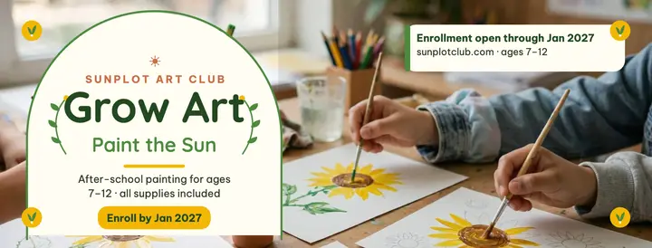Sunplot Art Club enrollment cover template