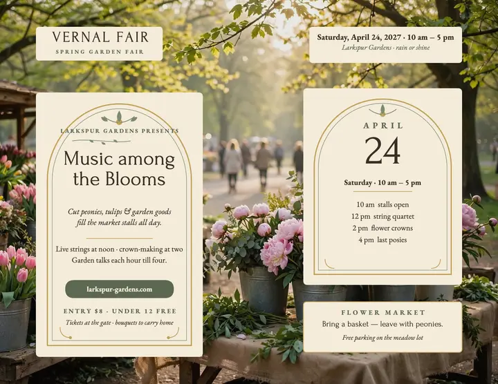Vernal Fair garden fair flyer template