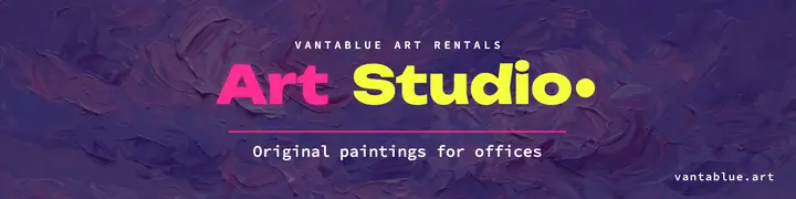 Vantablue Art Rentals consultancy banner template