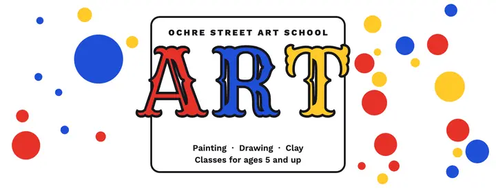 Art school paint dots cover template