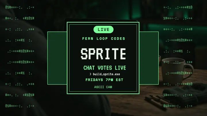 Fern Loop Codes cozy sprite stream thumbnail template