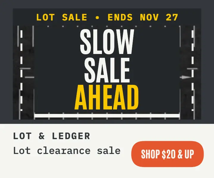 Lot and Ledger asphalt clearance ad template