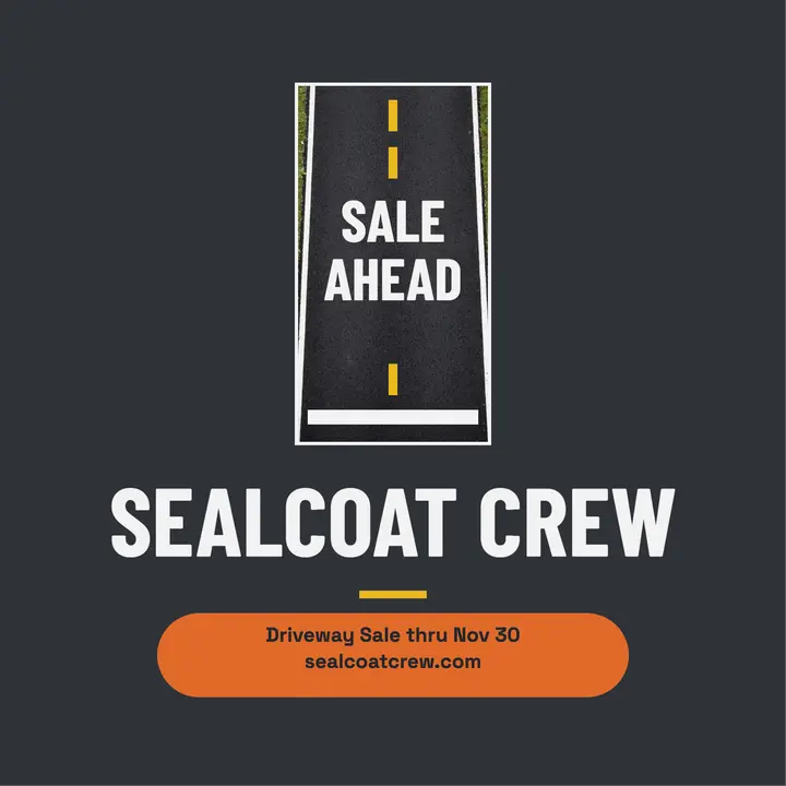 Sealcoat Crew driveway sale podcast cover: driveway sealing podcast cover template