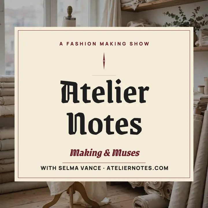 Atelier Notes fashion podcast cover template