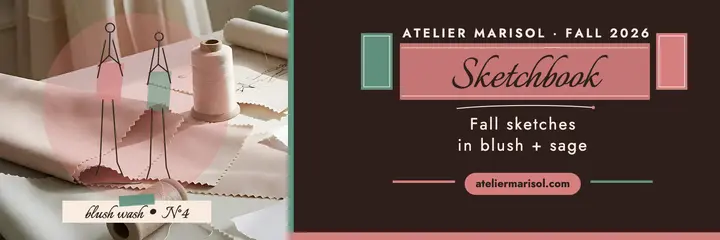 Atelier Marisol sketchbook header: atelier x header template