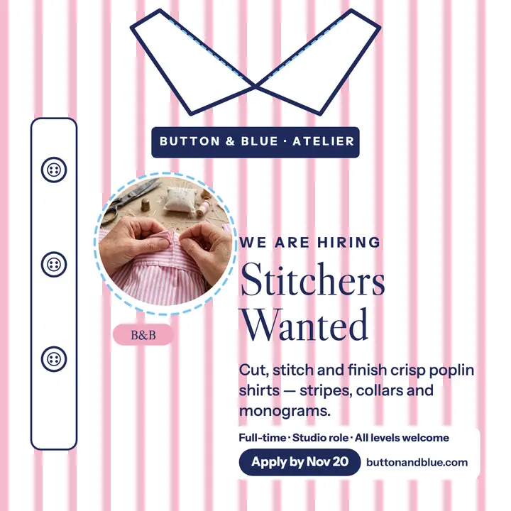Button and Blue stitchers hiring post template