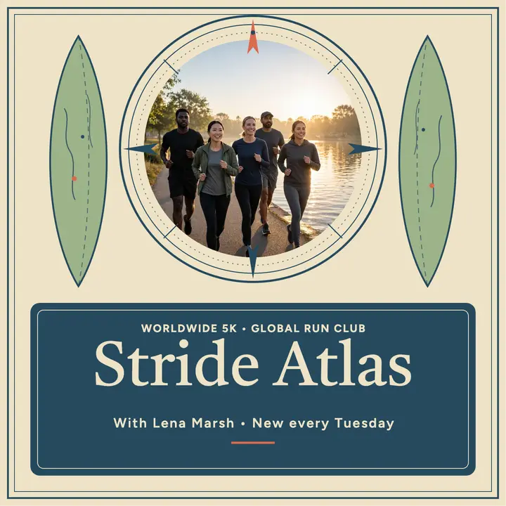 Stride Atlas run club podcast cover template