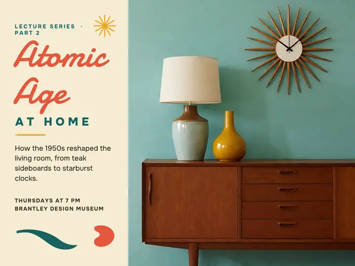 The Atomic Age at Home lecture slide: design history lecture slide template