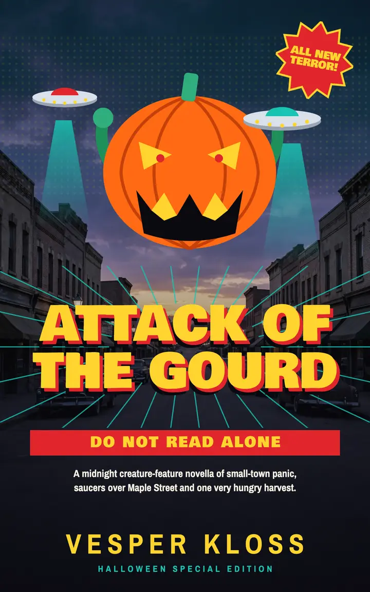 Attack of the Gourd creature feature cover template