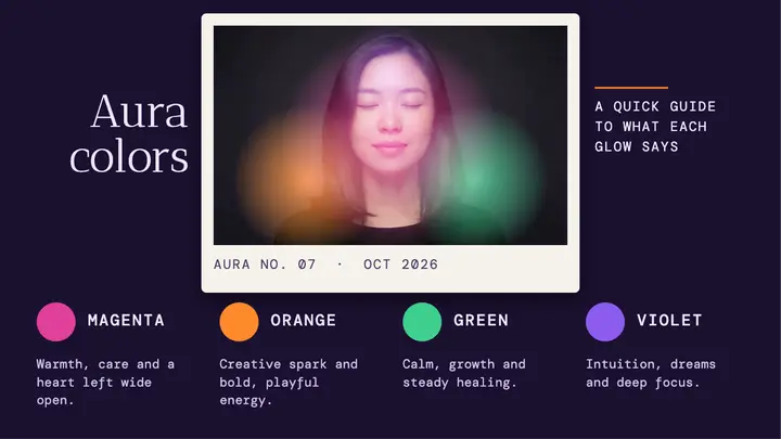Aura colors guide thumbnail template