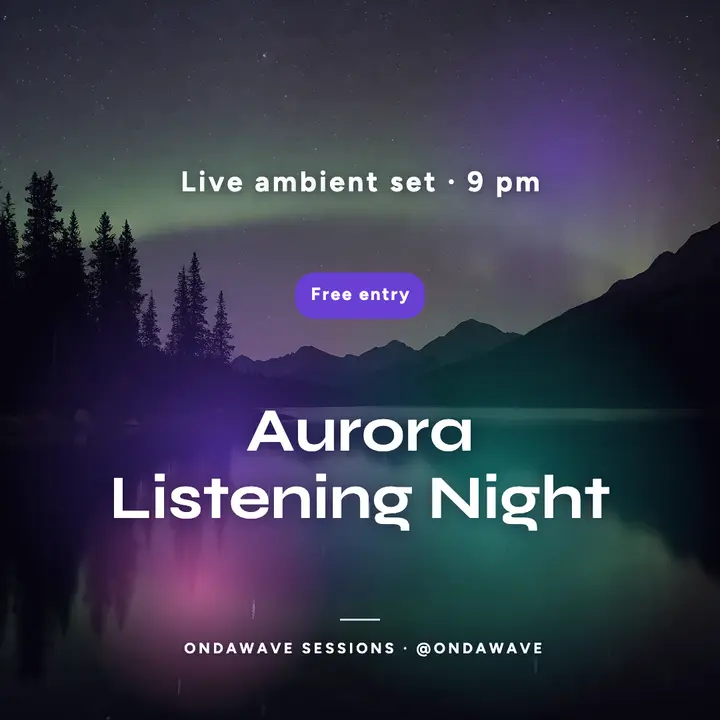 Aurora listening night ambient music post template