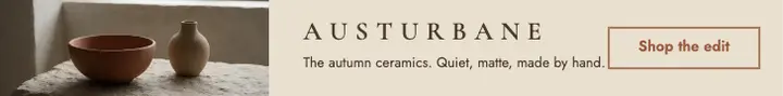 Austurbane autumn ceramics: ceramics collection banner ad template