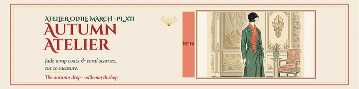 Autumn atelier fashion plate banner template