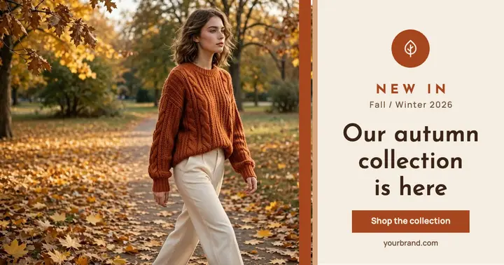 Autumn collection launch post template