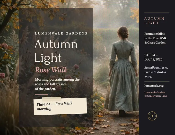 Lumenvale Gardens Autumn Light flyer template