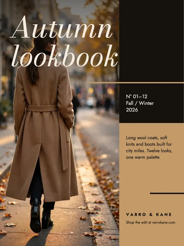 Editorial autumn lookbook post template