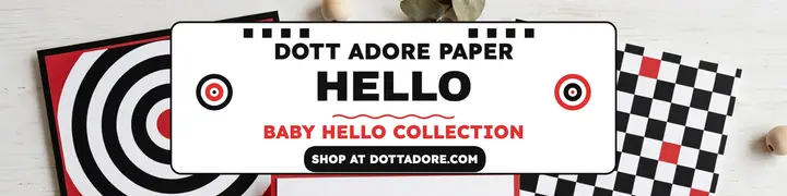 Dott Adore high contrast baby cards banner template
