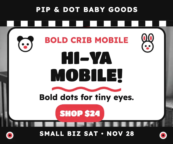 Pip and Dot high-contrast mobile ad template