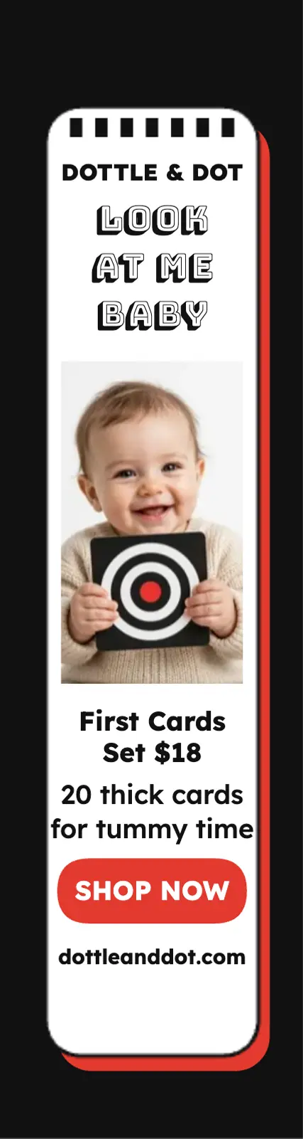 Dottle and Dot baby contrast cards skyscraper template